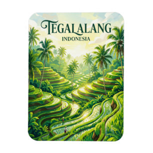 Tegalalang-Reisterrasse Indonesien Magnet