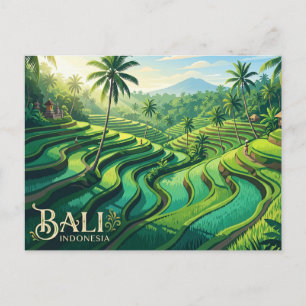 Tegallalang-Reisterrasse Indonesien Postkarte