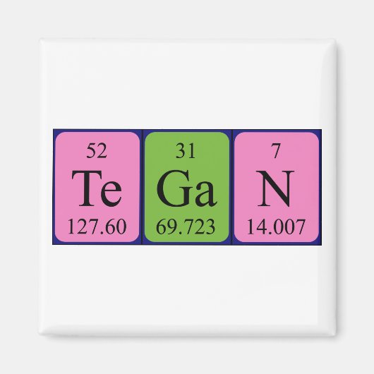 Tegan Periodenmagnet Magnet (Vorne)