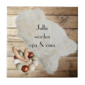 Tegel met tekst "Jullie worden opa & oma" Fliese (Vorderseite)