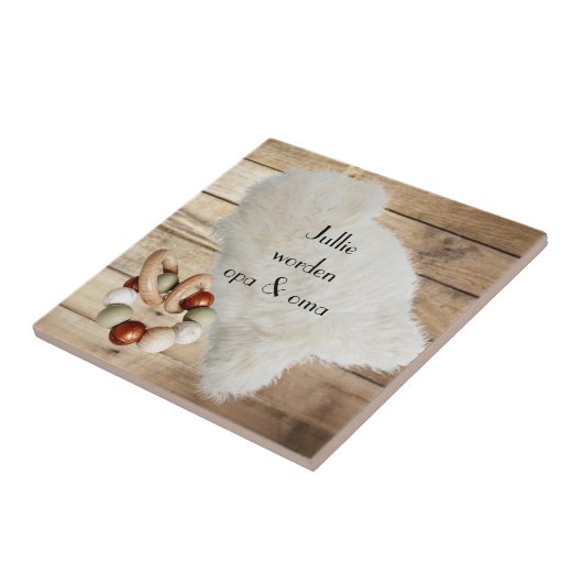 Tegel met tekst "Jullie worden opa & oma" Fliese (Seite)