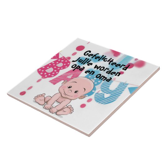 Tegeltje voor opa en oma, zwangerschap fliese (Seite)