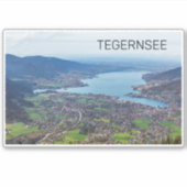 Tegernsee Bayerischer See Panorama Souvenir Aufkleber (Vorderseite)