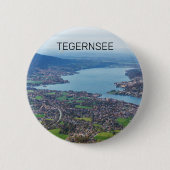 Tegernsee Bayerischer See Panorama Souvenir Button (Vorderseite)