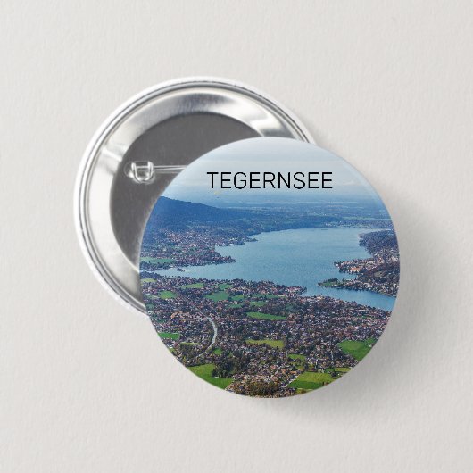 Tegernsee Bayerischer See Panorama Souvenir Button (Vorne & Hinten)