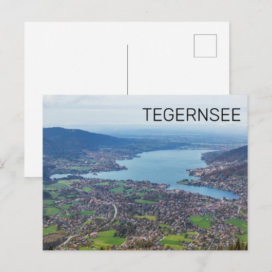 Tegernsee Bayerischer See Panorama Souvenir Feiertagspostkarte (Vorne/Hinten)