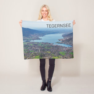 Tegernsee Bayerischer See Panorama Souvenir Fleecedecke