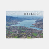 Tegernsee Bayerischer See Panorama Souvenir Fleecedecke (Vorderseite (Horizontal))