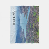 Tegernsee Bayerischer See Panorama Souvenir Fleecedecke (Vorderseite)