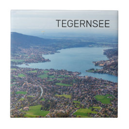 Tegernsee Bayerischer See Panorama Souvenir Fliese