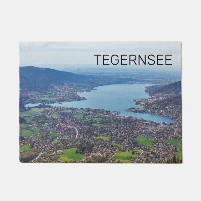 Tegernsee Bayerischer See Panorama Souvenir Fußmatte (Vorderseite)