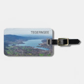 Tegernsee Bayerischer See Panorama Souvenir Gepäckanhänger (Vorderseite horizontal)