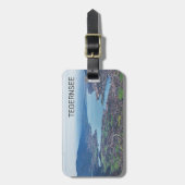 Tegernsee Bayerischer See Panorama Souvenir Gepäckanhänger (Vorderseite vertikal)