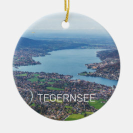 Tegernsee Bayerischer See Panorama Souvenir Keramik Ornament