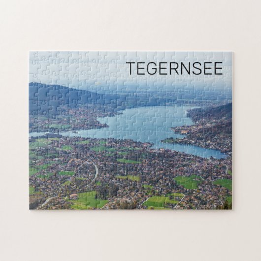 Tegernsee Bayerischer See Panorama Souvenir Puzzle (Horizontal)