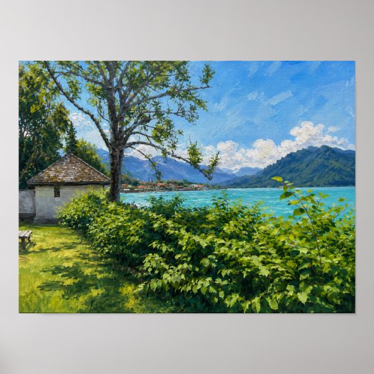 Tegernsee in den Alpen Poster (Vorne)