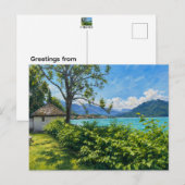 Tegernsee in den Alpen Postkarte (Vorne/Hinten)