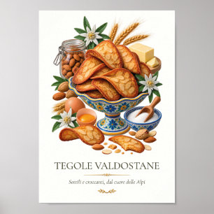 Tegole Valdostane – italienisches Dessert-Klassike Poster