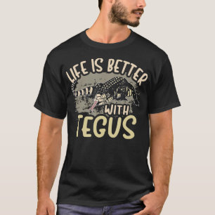 Tegu Lizard Reptile Life Is Better With Tegus Herp T-Shirt