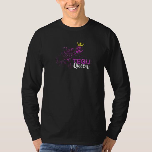 Tegu Queen Tegu Lizard Crown Reptile Pet Owner T-Shirt (Vorderseite)