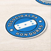 Tegucigalpa Honduras Runder Pappuntersetzer (Angewinkelt)