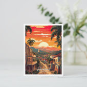 Tegucigalpa Honduras Vintage Reise Illustration Postkarte (Stehend Vorderseite)