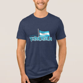 Tegucigalpa mit honduranischer Flagge Tri-Blend Shirt