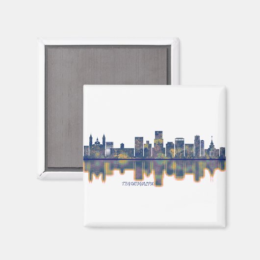 Tegucigalpa Skyline Magnet (Vorderseite/Rückseite)