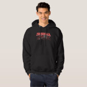 Teguzilla Little Lizard Black & White Gecko Bearde Hoodie (Vorne ganz)