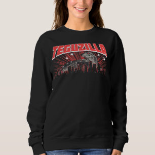 Teguzilla Little Lizard Black & White Gecko Bearde Sweatshirt