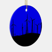 Tehachapi Wind Farm Silhouette Keramikornament (Rechts)