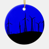 Tehachapi Wind Farm Silhouette Keramikornament (Vorne)