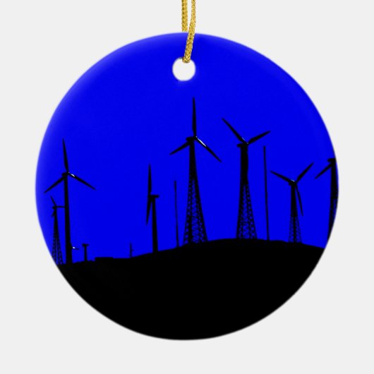 Tehachapi Wind Farm Silhouette Keramikornament (Vorne)