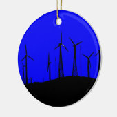 Tehachapi Wind Farm Silhouette Keramikornament (Links)