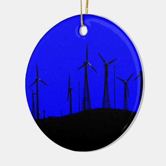 Tehachapi Wind Farm Silhouette Keramikornament (Links)