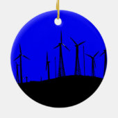 Tehachapi Wind Farm Silhouette Keramikornament (Hinten)