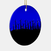 Tehachapi Wind Farm Silhouette Keramikornament (Rechts)