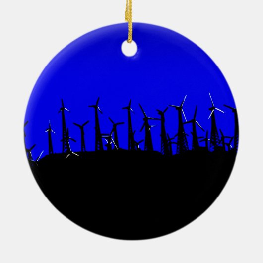 Tehachapi Wind Farm Silhouette Keramikornament (Hinten)