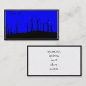 Tehachapi Wind Farm Silhouette Visitenkarte (Vorne/Hinten)