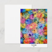 Teheran Iran City Map Dankeskarte (Vorne/Hinten)