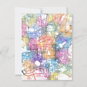 Teheran Iran City Map Postkarte