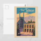 Teheran Iran Golestan Palace Illustration Travel Postkarte (Vorne/Hinten)