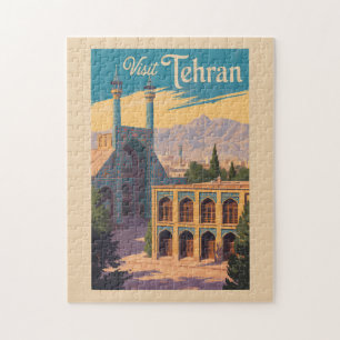 Teheran Iran Golestan Palace Illustration Travel Puzzle