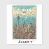 Teheran Iran Illustration Travel Art Vintag Aufkleber (Blatt)