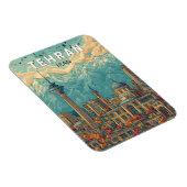 Teheran Iran Illustration Travel Art Vintag Magnet (Rechte Seite)