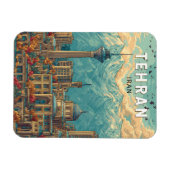 Teheran Iran Illustration Travel Art Vintag Magnet (Horizontal)