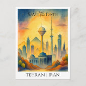 Teheran Iran - kundenspezifische Wasserfarbe Save Postkarte (Vorderseite)