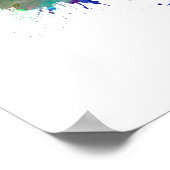 Teheraner Skyline in Aquarellfarbe Poster (Ecke)