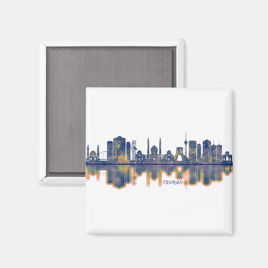 Tehran Skyline Magnet (Vorderseite/Rückseite)