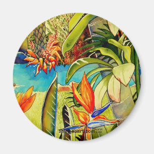 Teich an der Oahu-Ananas-Plantage Magnet